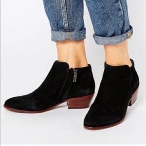 New Sam Edelman Petty Black Suede booties 7